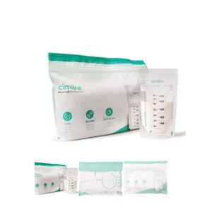 Cimilre Teal & White Breast Milk Storage Bags -2 pack 100 each NEW